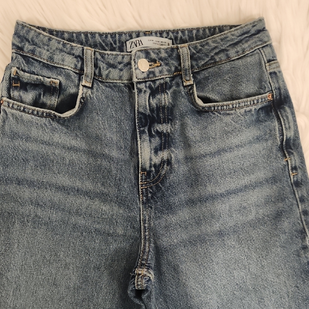 Zara Light Blue Denim Pants